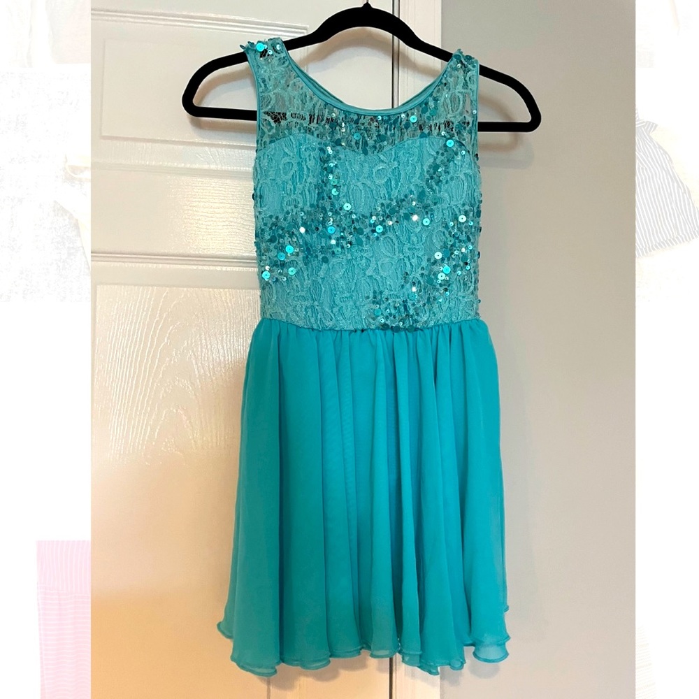 Blue Sequined Dancer’s Dress